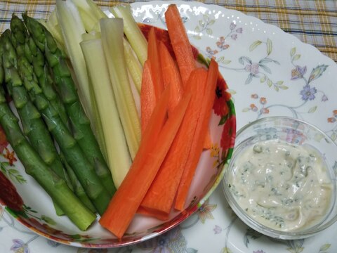 アスパラとセロリと人参の野菜スティック☆